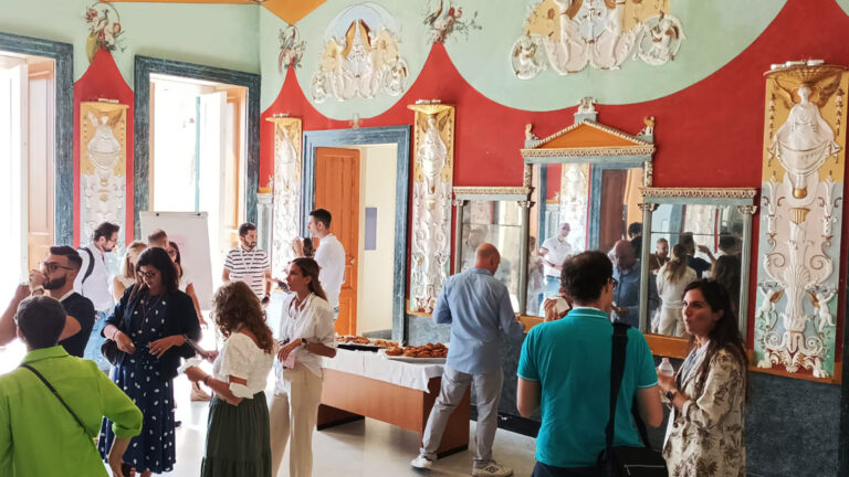 Momenti di convivialità presso Villa Doria d’Angri, prestigiosa sede di rappresentanza dell’Università di Napoli Parthenope.