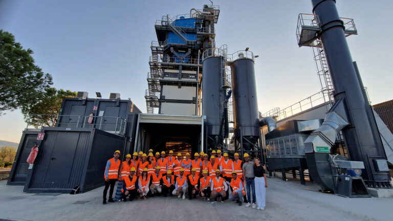 Visita tecnica presso il modernissimo impianto di produzione conglomerati bituminosi dell'azienda Trovati Srl di Fontignano (PG).